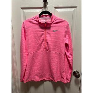 Nike‎ Golf | Neon Highlighter Fluorescent Pink 1/4 Zip Women's Sz L